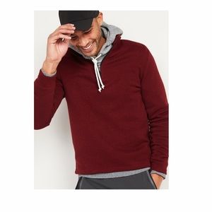 Old Navy Sweater-Fleece Mock-Neck Quarter-Zip Sweatshirt for Men - XL